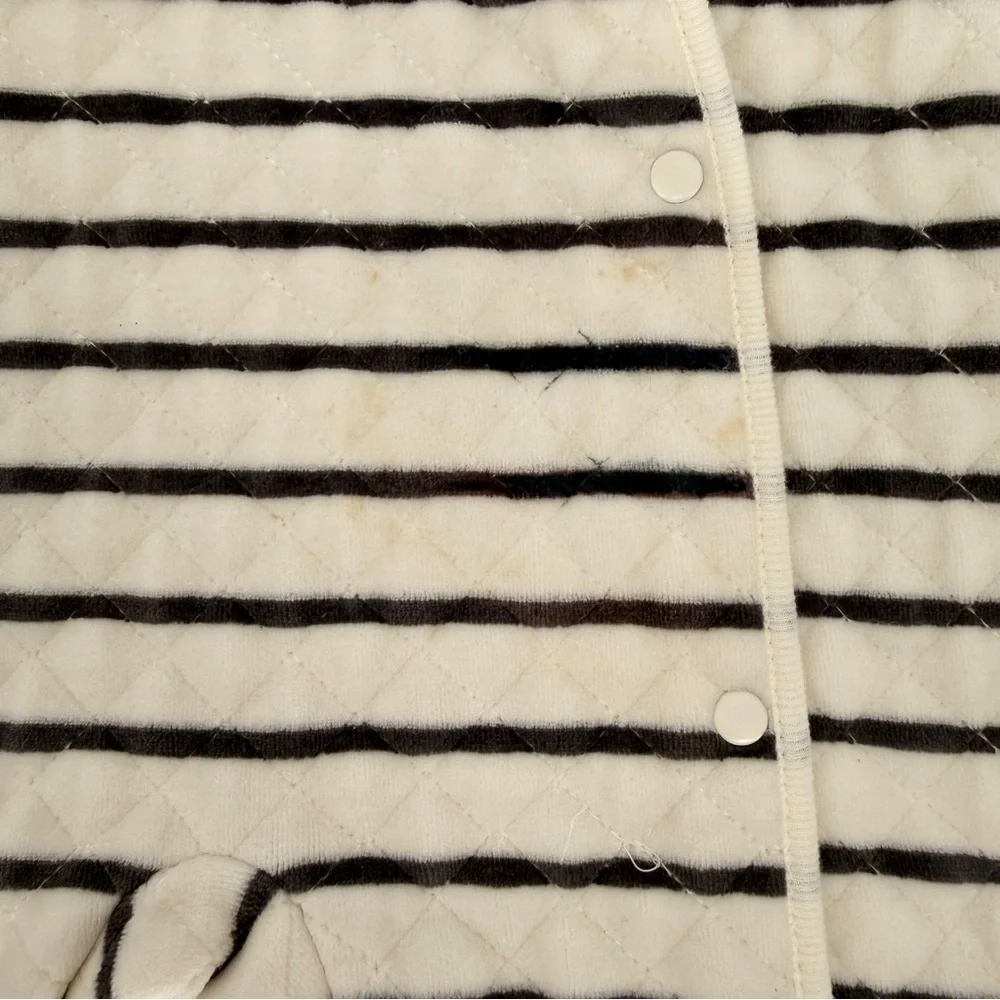 Nordstrom Striped Black and White Baby One Piece Bunting Suit Size 12m
